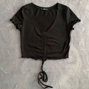 M Black Crop top